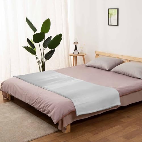 Flannel Fleece Blanket 60" x 80", Grey Ombre Microfiber Cozy Soft
