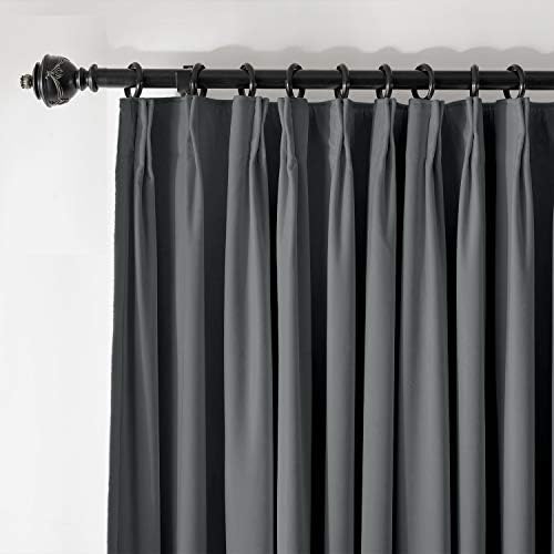 120 W x 96 L Pinch Pleated Curtains Room Darkening Velvet Curtain
