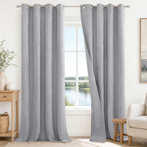 BGment Dark Grey Blackout Curtains for Living Room 96 Inch Long - 2