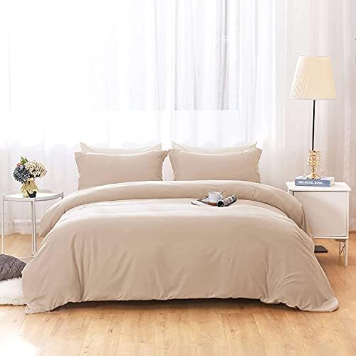 3 Pc Duvet Cover Set 100% Egyptian Cotton 400 Thread Count with Zipper