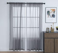 PI Sheer Curtains 63 Inches Length,Short Rod Pocket Light Filter Sheer
