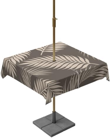 Rustic Palm Leaves Outdoor Tablecloth 60"x60" Square Tablecloth with