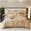 Cotton Duvet Cover Set Floral Pattern Queen Size Soft Bed Bedding Sets