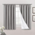 100% Blackout Curtains Primitive Linen Textured Curtain Drapes for