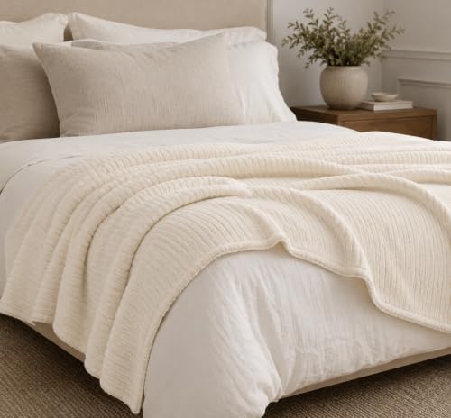 Thomasville Super Soft Plush Throw Blanket, 50"x70", Oversized Cozy