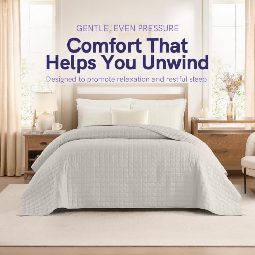 YnM 15lbs Weighted Blanket for Adults, Heavy Bed Throw Blanket with