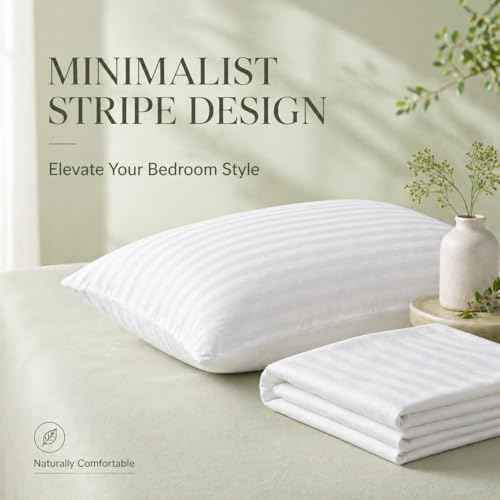 100% Cotton Pillow Protectors, Standard, 4 Pack