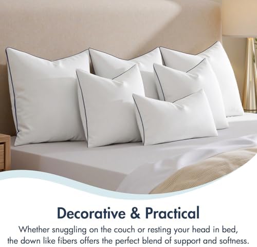 MIULEE 18x18 Pillow Inserts, Fluffy Down Alternative Filling Pack of 2