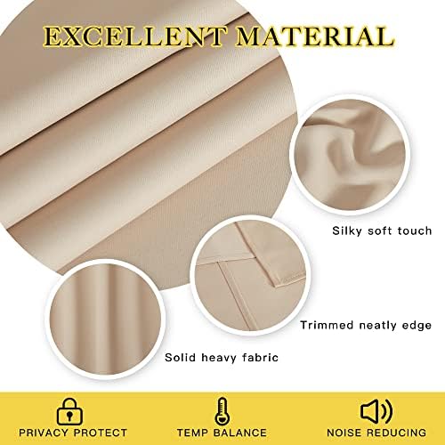 NICETOWN Room Darkening Window Curtain Extra Long 120"