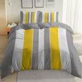 Printed Duvet Cover Set Queen Size - Grey 3 Pieces