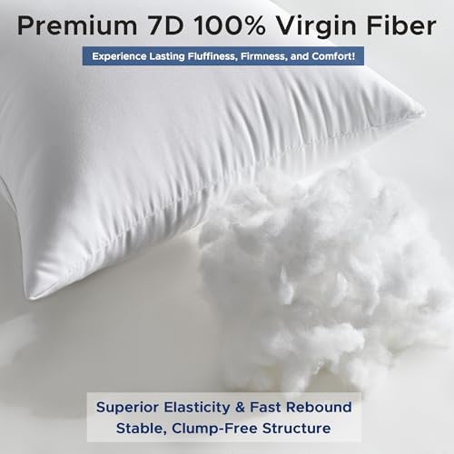 20 x 20 Throw Pillow Inserts Pack of 4 Large White Decorative Square