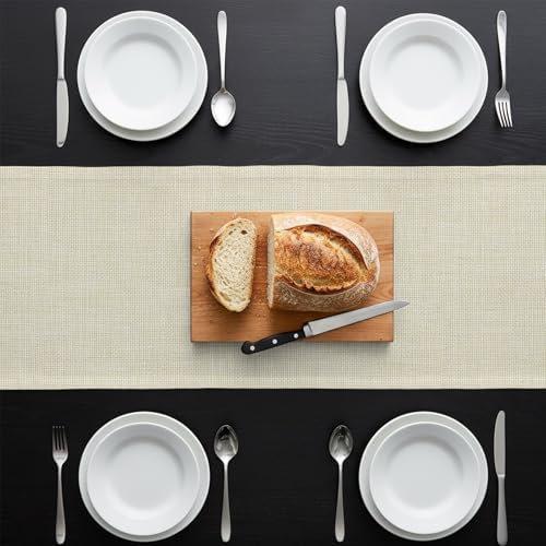 Beige Table Runner 72 Inch Long Dresser Scarves Cotton Linen
