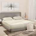 100% Cotton Split King Sheets Sets for Adjustable Bed, 5 Piece, Ivory