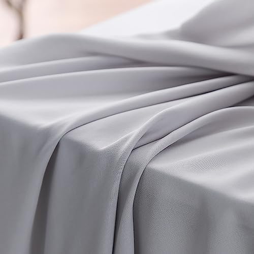 Sheer Window Curtains 63 inch Long 2 Panels, Solid Color Grommet Top