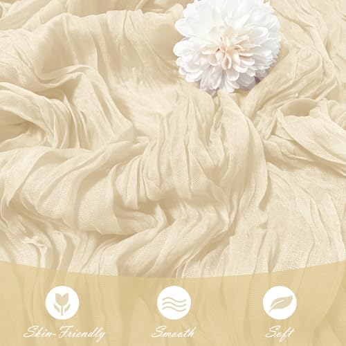15 Pack Ivory Cheesecloth Table Runner 17 x 108 inch Cheese Cloth