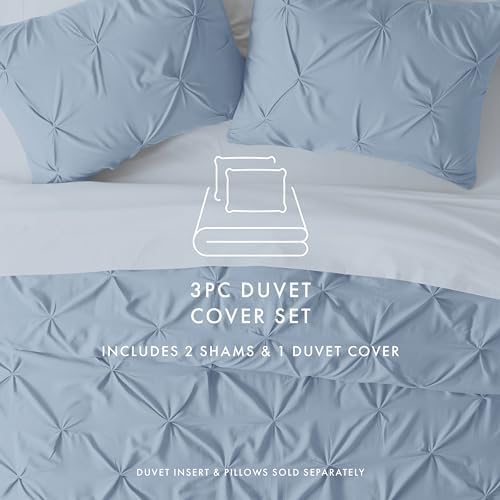Linen Market Premium Handmade 3-Piece Pinch Pleated Duvet Cover
