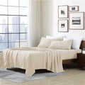 Cathay Home Full Sheet Set, Ultra- Soft Microfiber Bed Sheets, Cream
