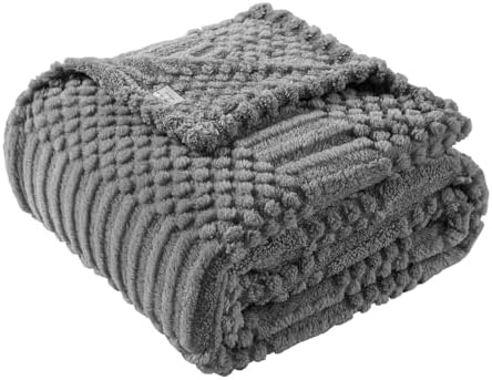 90x104 Inch Grey King Size Blanket - Soft & Fluffy Fleece, Neutral Tan