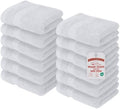 RIVERSIDE 12 Pack Premium Wash Cloths, 12x12 in, 600 GSM, White