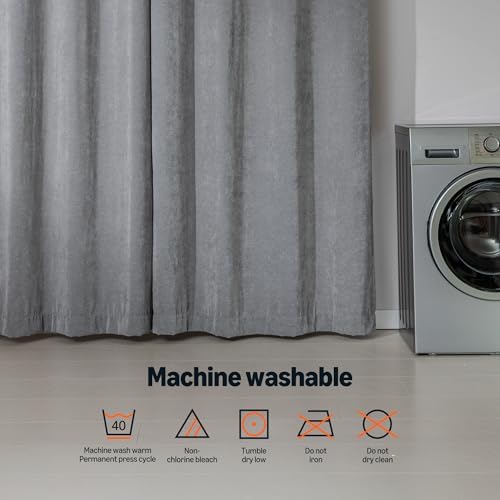 Amazon Basics Chenille Room Darkening Curtains, Light Filtering Window