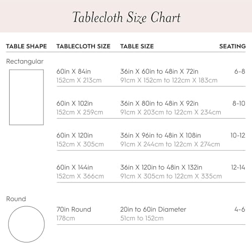 Laura Ashley Wrinkle Resistant Annaleigh Tablecloth, 60" x 102", Ivory