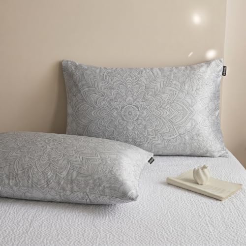 3 Pieces Duvet Cover Set, Soft Microfiber Polyester Botanical Print