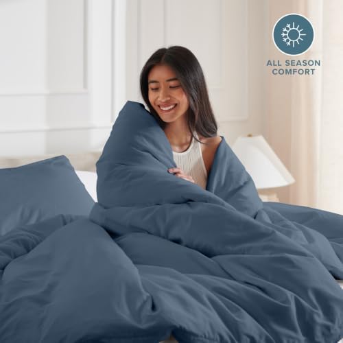 Bare Home Duvet Cover Set 1800 Ultra-Soft (Queen, Bering Sea)