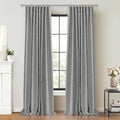 100% Blackout Shield Linen Textured Total Blackout Curtains 63 Inches