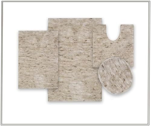 Home Weavers Elegance Bathroom Rugs Sets 4 Piece- Plush Bath Mat Set