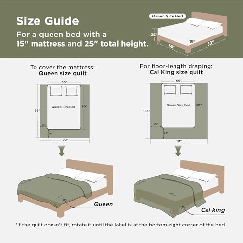 Bedsure Queen Bed in a Bag Reversible Bed Set 7 Pieces Beige/White