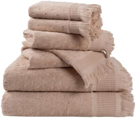 SOFE H&L | NADIAS Decorative Turkish Bath Towel Set, 6-Piece | Moon
