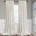 Cream Curtains 96 Inches Long for Living Room 2 Panels Back Tab Loop