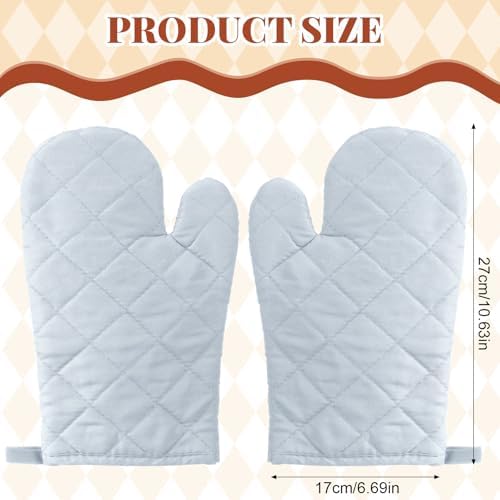 Geyoga Oven Mitts Heat Resistant Kitchen Long Oven Gloves Mitts Thick