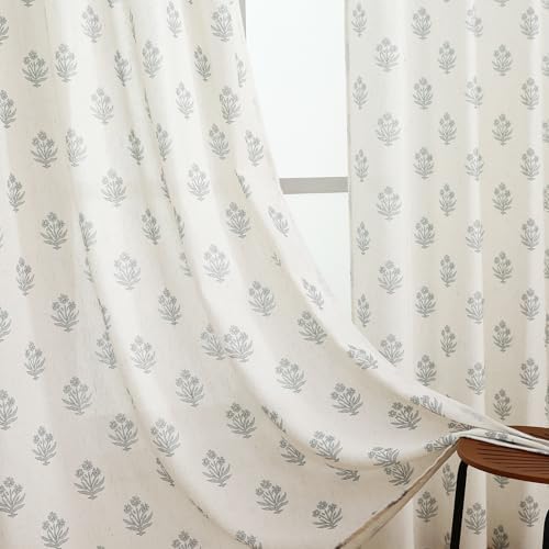 Light Grey Curtains for Bedroom Living Room,Sheer Non See Through