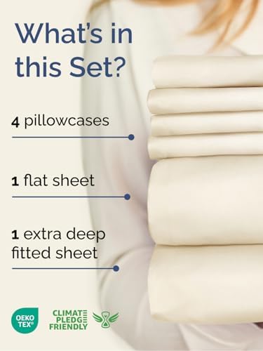 CGK Extra Deep Cal King Sheet Set - 6pc Cooling Sheets - Off White