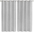 Grey Window Curtains 63 Inch Length 2 Panels Set, Modern Solid