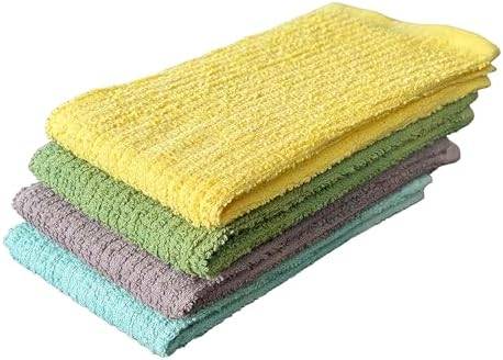4 Pack, 100% Cotton Terry Bar Mop Kitchen Cleaning Towels, Restaurant