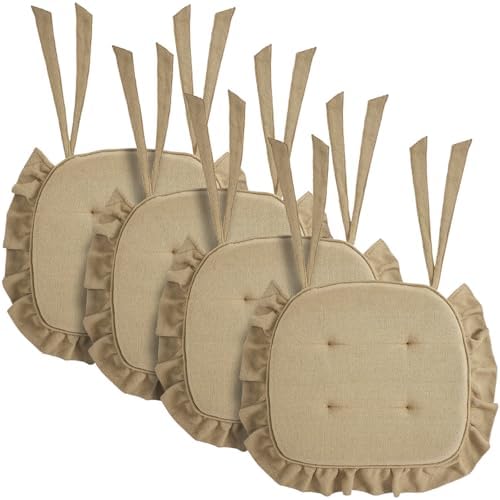 VHC Brands Chair Pad 15.5x17, Cotton Dining Room, Kitchen Chair Pads