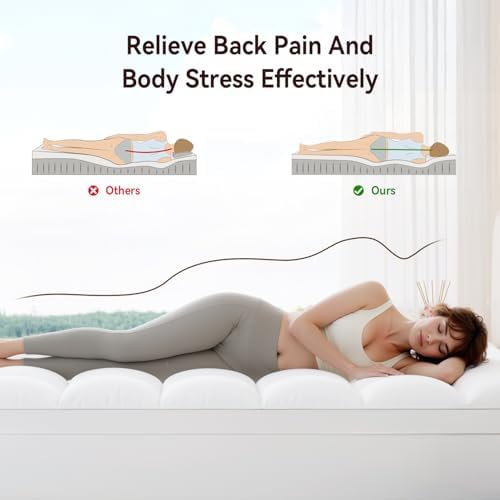 ABENE Queen Mattress Topper, Thick Pillow Top Mattress Pad, Plush