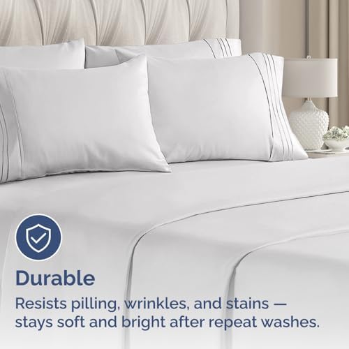 Standard Pillow Cases Set of 6 - Ultra Soft Pillowcase Covers - French