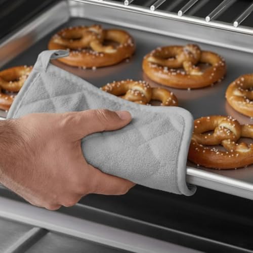 Soro Essentials- 8" x 8" Silicone Coated Cotton Pot Holder Gray Color