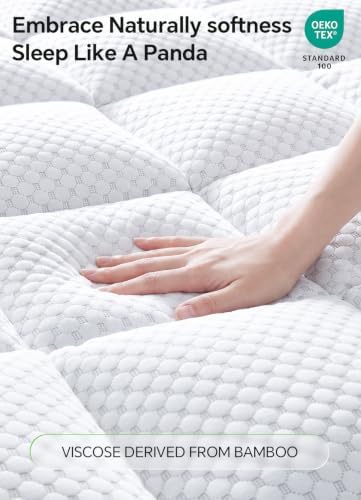 BEDELITE Queen Mattress Topper, Pillow Top Mattress Pad Bed Cover