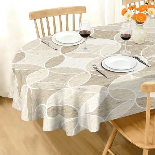 Interlocking Rings Tablecloth 60 x 84 Inch Oval, A1
