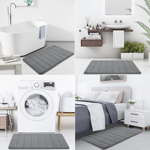 Buganda Meomry Foam Bathroom Mat and Toilet Rugs U-Shaped 4 Pieces, 1