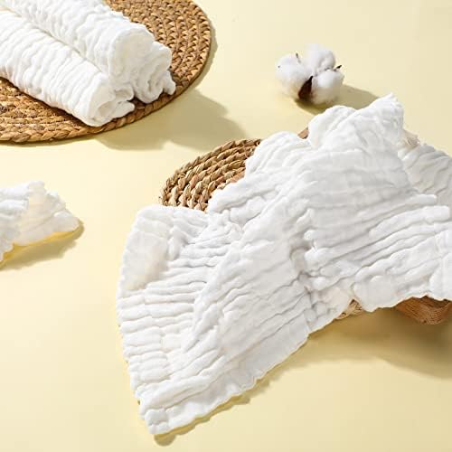 Handepo 60 Pack Muslin Burp Cloths Cotton Baby Muslin Washcloths 6
