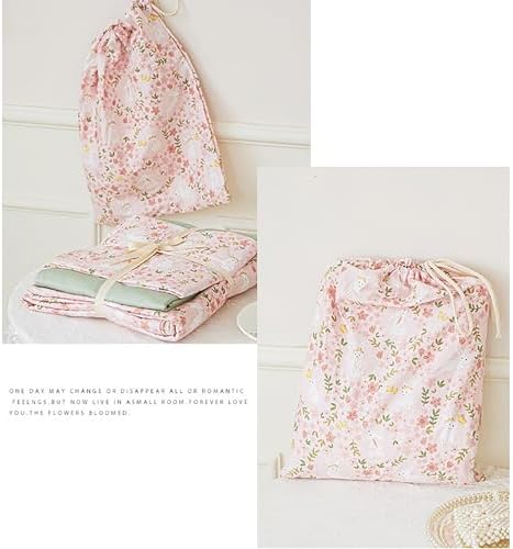 4 Piece Cotton Floral Bedding Set, Floral Bedding Duvet Cover Set