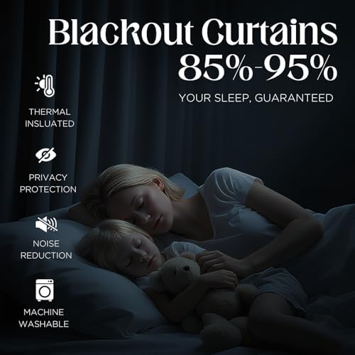 CUCRAF Brown Blackout Curtains 72 inch Length 2 Panels Set, Room