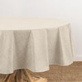 Monterey Linen Texture Vinyl Indoor/Outdoor Tablecloth, Ivory - 70" W