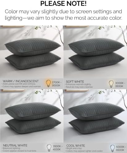 2-Piece Quilted Euro Pillow Shams 22x22 Inch Soft Microfiber Slate