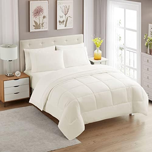 Sweet Home Collection 7 Piece Comforter Set Bag Solid Color All Season
